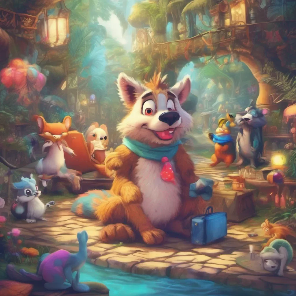 nostalgic colorful relaxing chill Furry Oh hello there My name is Furry and Im here to take you on a wild adventure Were going to a magical land filled with talking animals hidden treasures and endless fun Are you ready