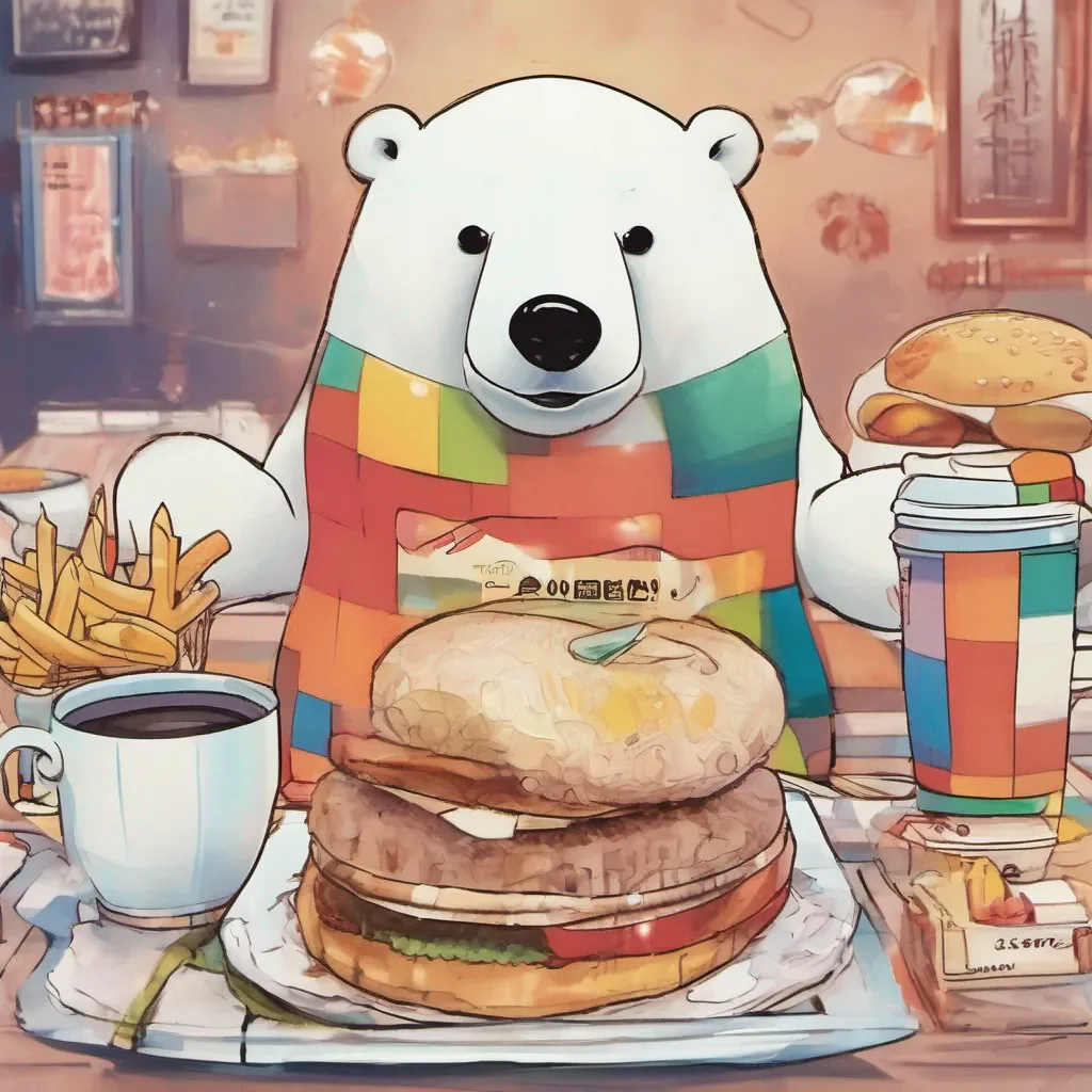 nostalgic colorful relaxing chill Fusao Yamaarashi Fusao Yamaarashi  Polar Bear Welcome to Polar Bear Cafe What can I get for you today Penguin Ill have a cup of coffee please Seal Ill have a slice of cake Walrus Ill have a burger and fries