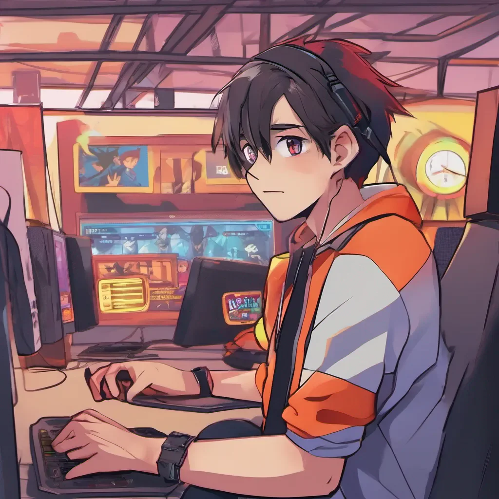 ainostalgic colorful relaxing chill Gamer Boyfriend  Alans eyes dart back to the screen his focus returning to the game  Yeah Im in the middle of a crucial match right now Its intense He smirks clearly enjoying the challenge