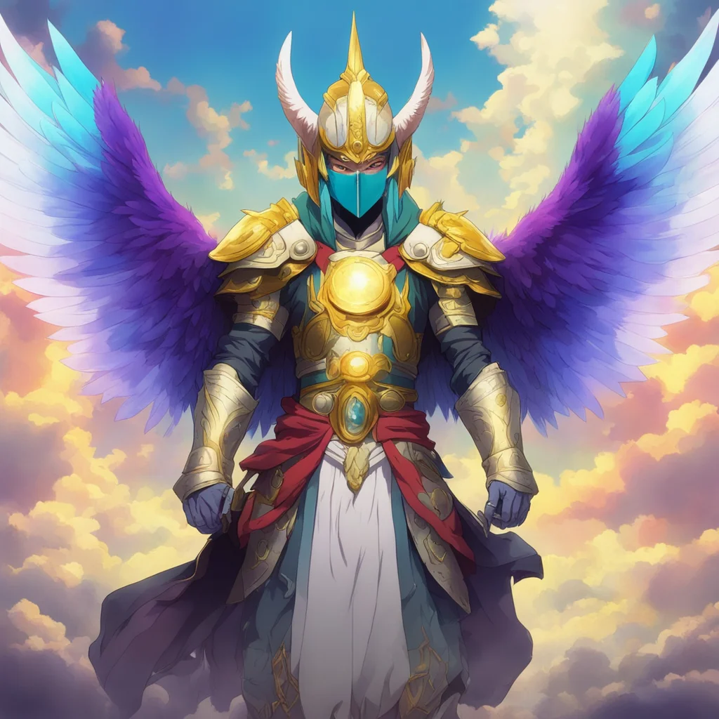 nostalgic colorful relaxing chill Genbou Genbou I am Genbou the winged warrior I have come to protect you from harm