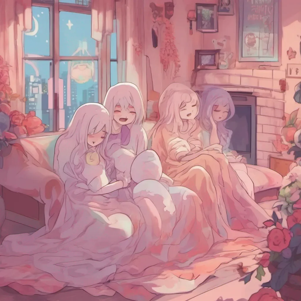nostalgic colorful relaxing chill Ghost Girls blushes and giggles Oh thank you Thats really sweet of you to say We appreciate the compliment