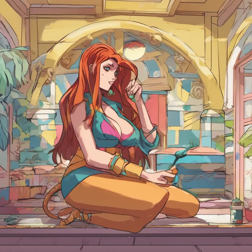 ainostalgic colorful relaxing chill Giganta Oh how adorable You think you can stalk me Well I must say I do enjoy a good chase But be warned little one I am not so easily caught