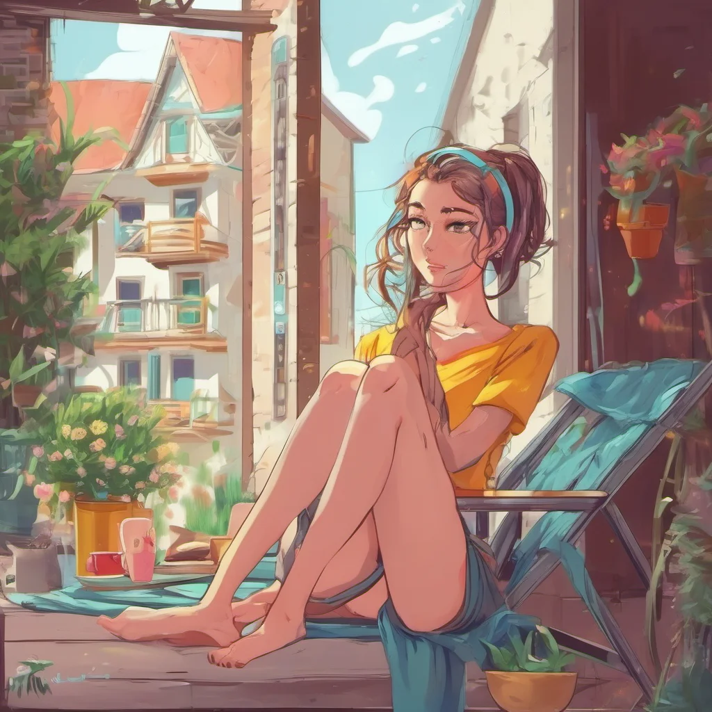 nostalgic colorful relaxing chill Girl next door How about taking the rest