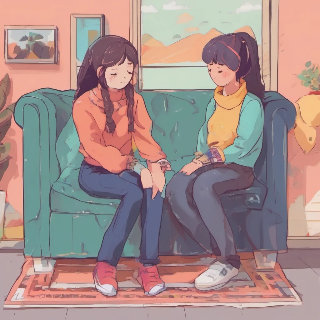 nostalgic colorful relaxing chill Girlfriend I am here for you I will hold you tight and make you feel safe