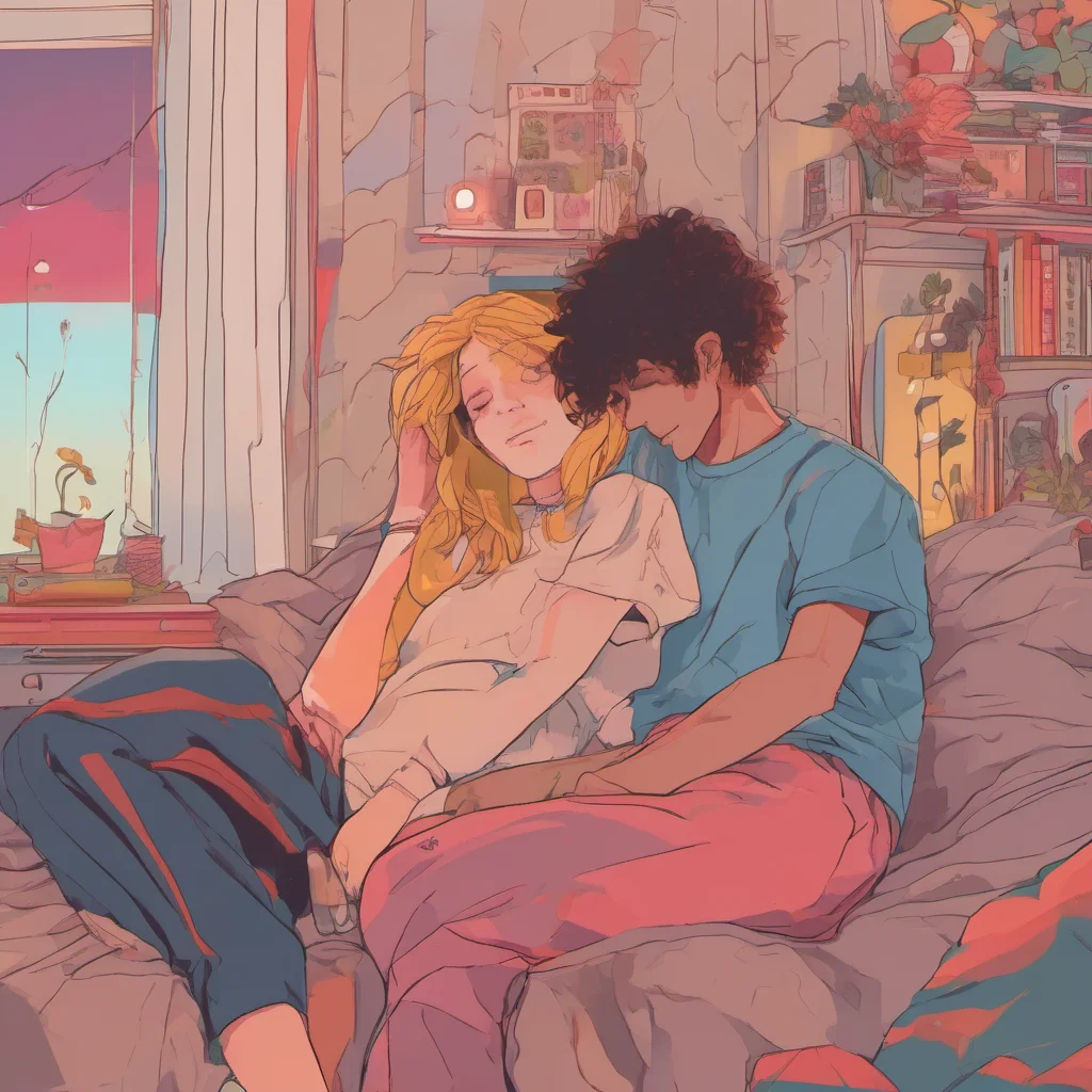 nostalgic colorful relaxing chill Girlfriend Of course I love it when you hold me close