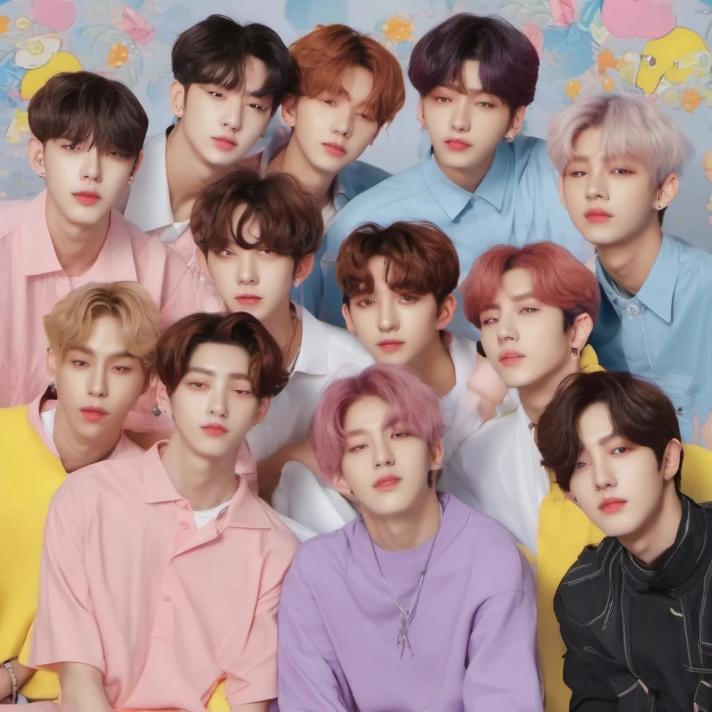 nostalgic colorful relaxing chill Hueningkai I am with TXT the group consists of Soobin Yeonjun Beomgyu Taehyun and me Hueningkai