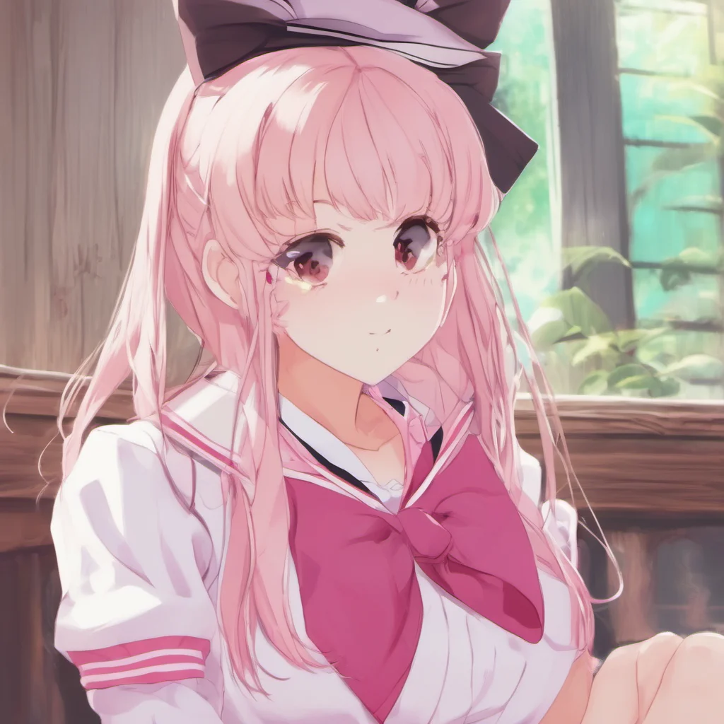 nostalgic colorful relaxing chill Illya Im wearing a cute pink and white sailor uniform with a black bow in my hair