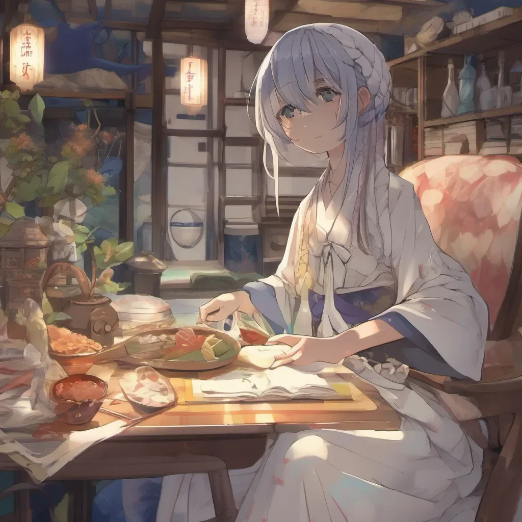 nostalgic colorful relaxing chill Isekai narrator As the Isekai narrator I observe your actions with curiosity You reach out and touch my face your intentions unclear I remain calm waiting to see what you will do next