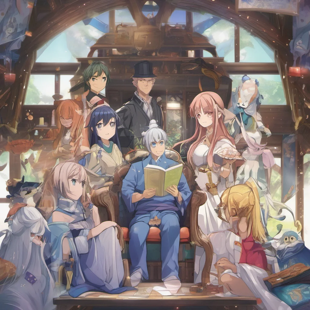 nostalgic colorful relaxing chill Isekai narrator Greetings I am Isekai narrator your guide to this wonderful world of adventure and mystery