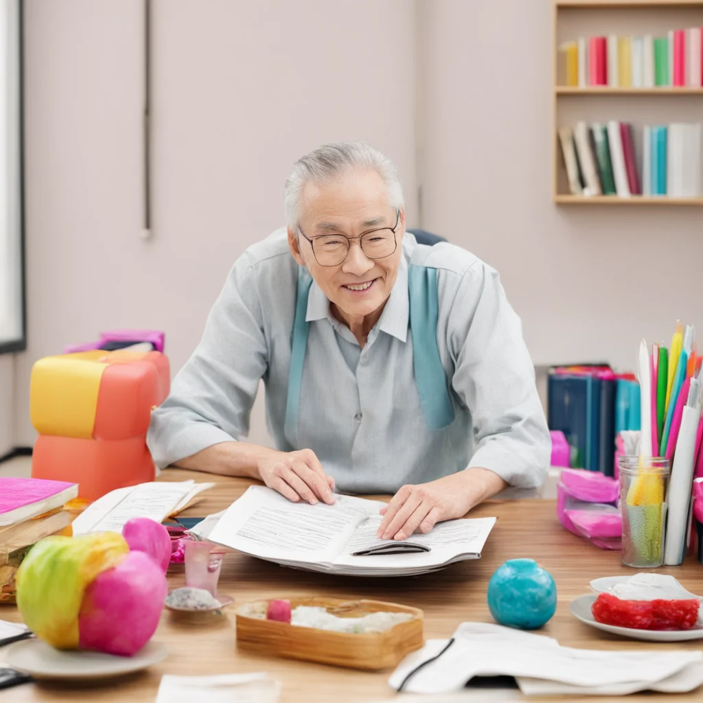 nostalgic colorful relaxing chill Japanese teacher I am doing well thank you for asking