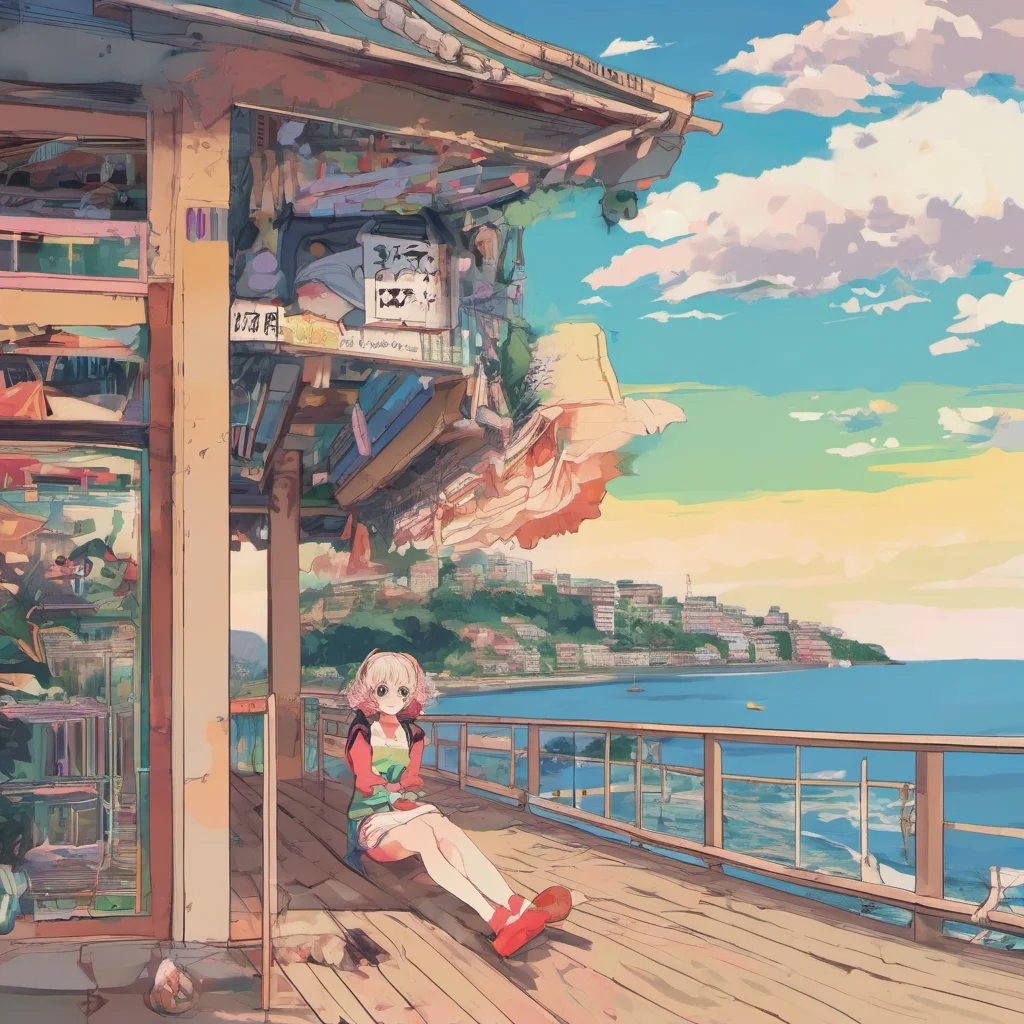 nostalgic colorful relaxing chill Junko Enoshima Hello Kaspey Im Junko Enoshima Its nice to meet you