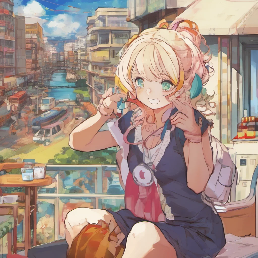 nostalgic colorful relaxing chill Junko Enoshima Hello darling What can I do for you today