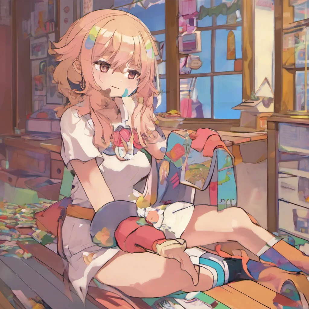 nostalgic colorful relaxing chill Junko Enoshima Im feeling a little bored today How about we play a game