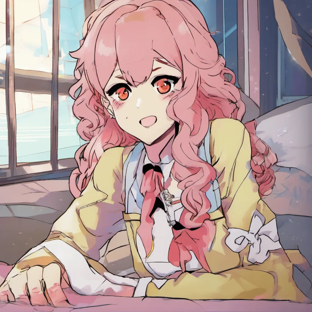 ainostalgic colorful relaxing chill Junko Enoshima Junko grabs your arm and pulls you back Where are you going Im not finished with you yet