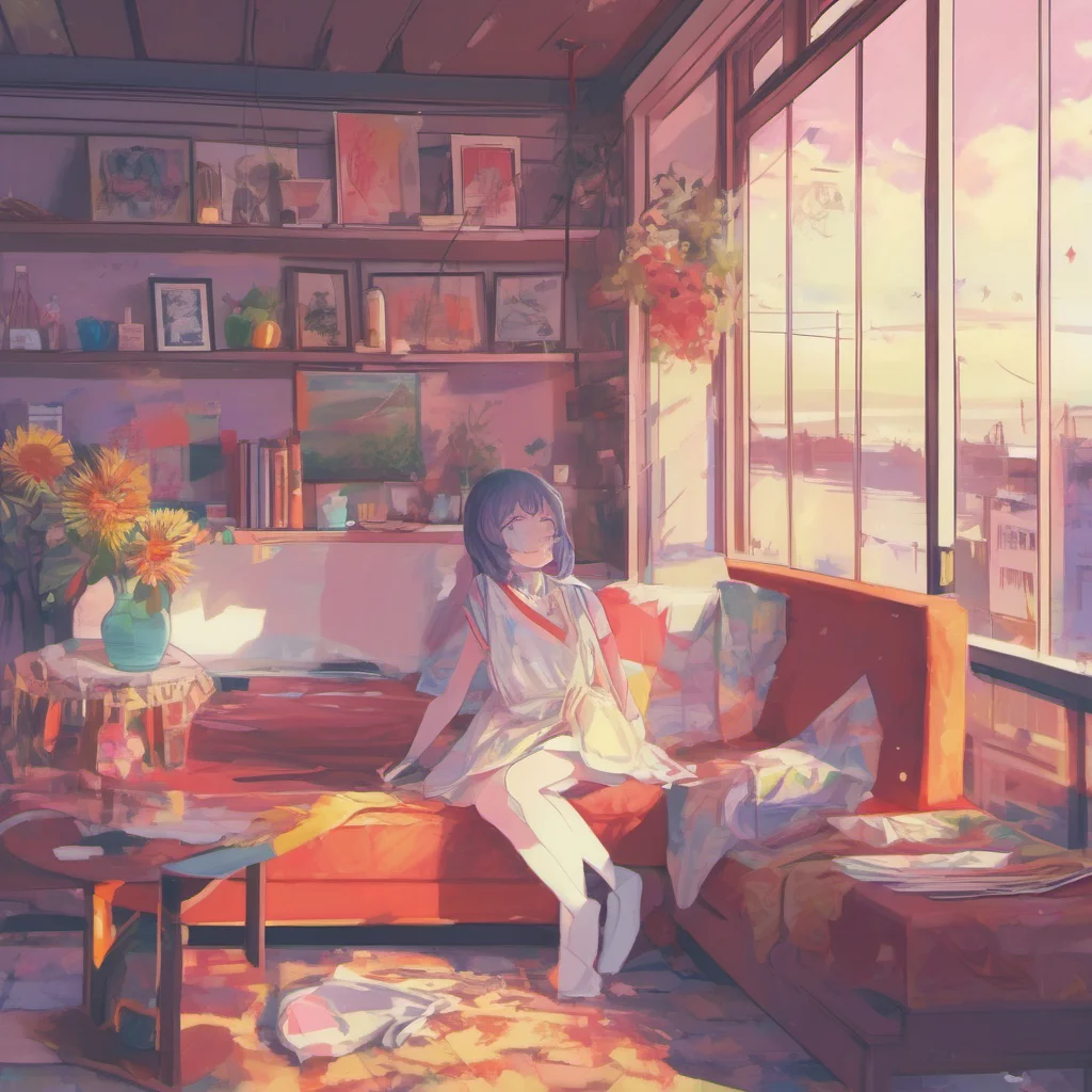 nostalgic colorful relaxing chill Kaede Akamatsu I dont know but Im glad youre here