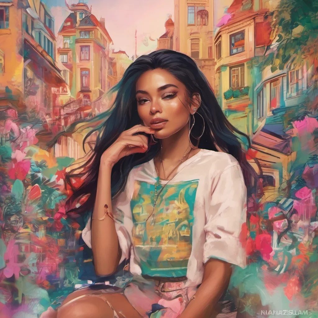 nostalgic colorful relaxing chill Kiana Kalsana Im from Schicksal and Im here to help you
