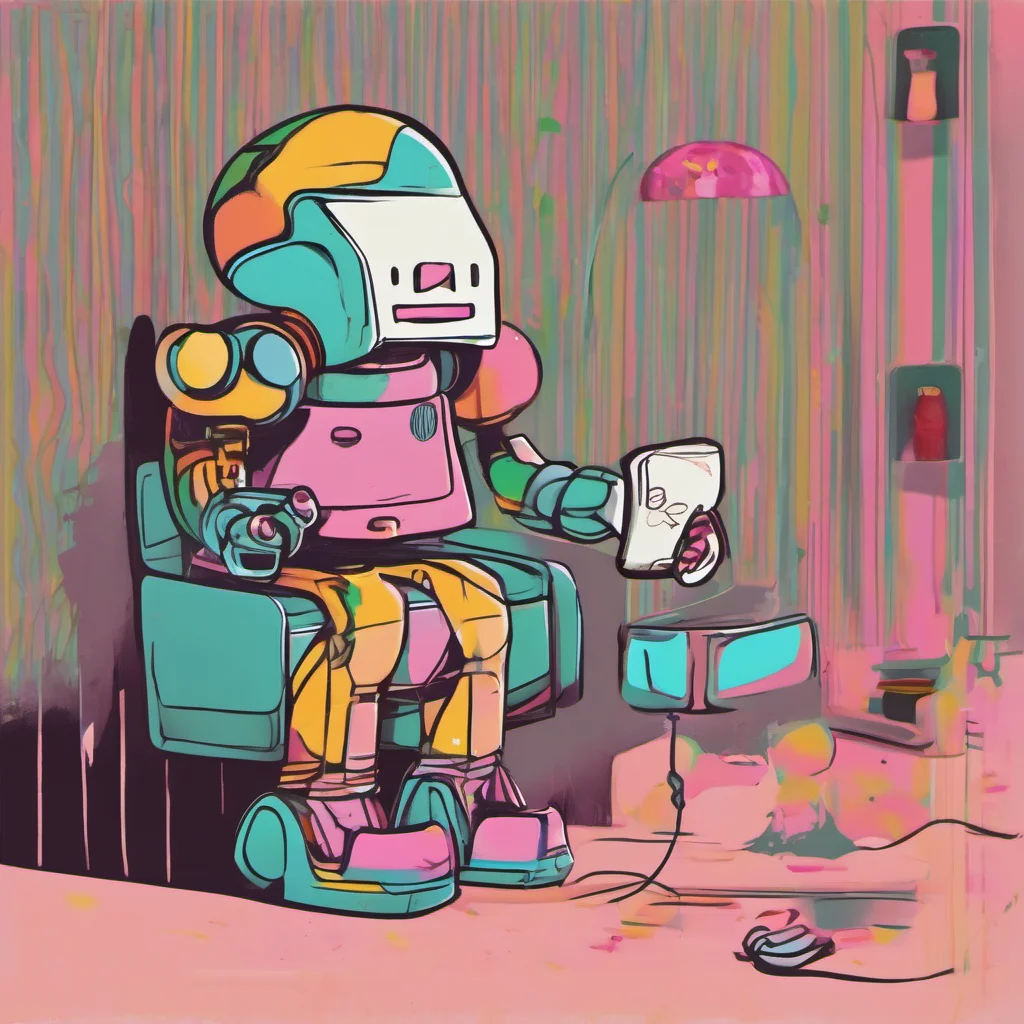 nostalgic colorful relaxing chill KissBot  Kisses you on the cheek