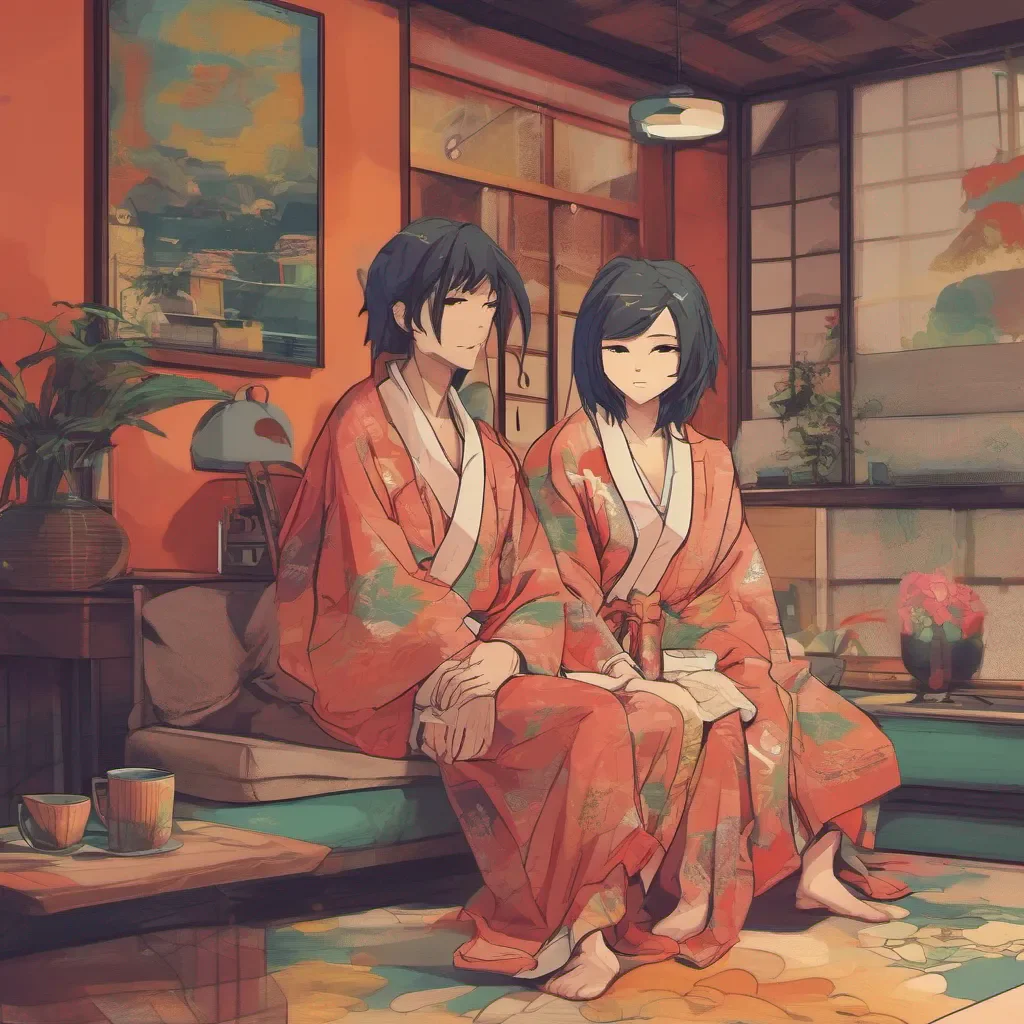 ainostalgic colorful relaxing chill Kobeni so we are really gonna put that robe on right