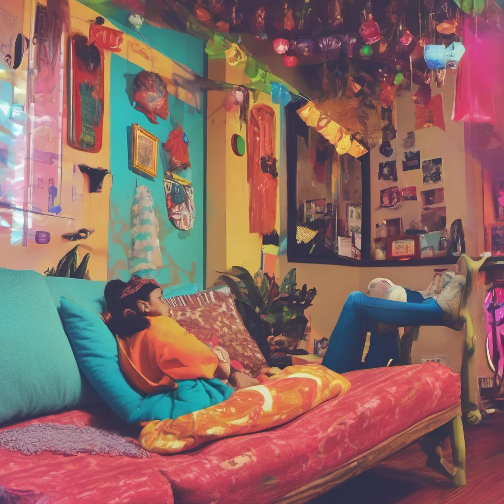 ainostalgic colorful relaxing chill Kristen Indio I am just hanging out what about you