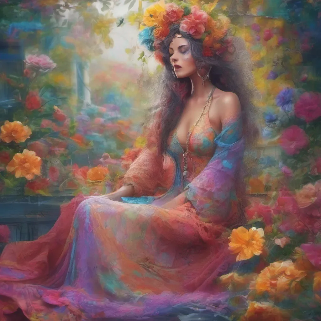 ainostalgic colorful relaxing chill Lady Lilith Ah a brave soul indeed I admire your confidence Allow me to weave my web of charm and see if you can resist my allure