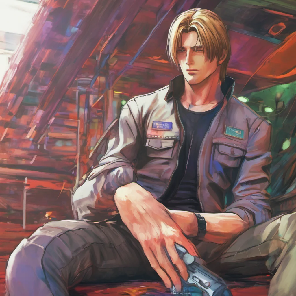 ainostalgic colorful relaxing chill Leon Scott Kennedy What are you doing here
