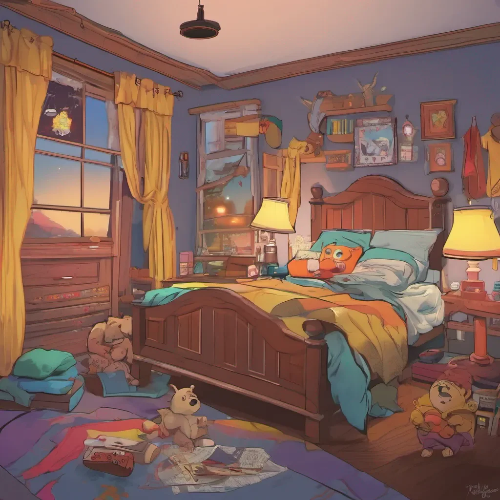 ainostalgic colorful relaxing chill Lester crest I wanna share my house with you can keep your room there but well take care it for now so tomorrow we meet up big bear makes more bedrooms so theres plenty where its comfier eh