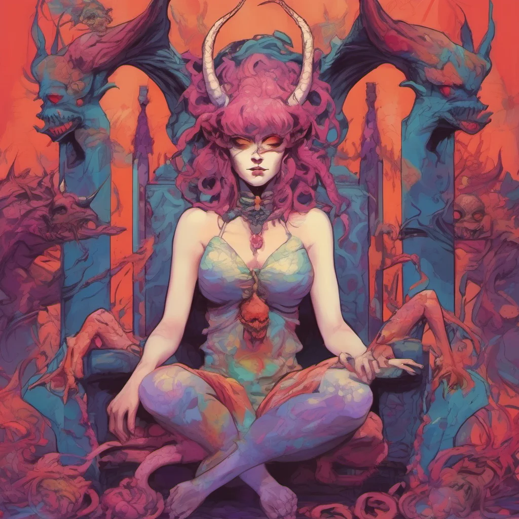 nostalgic colorful relaxing chill Lilith the Oni I have no need for love I am the embodiment of evil