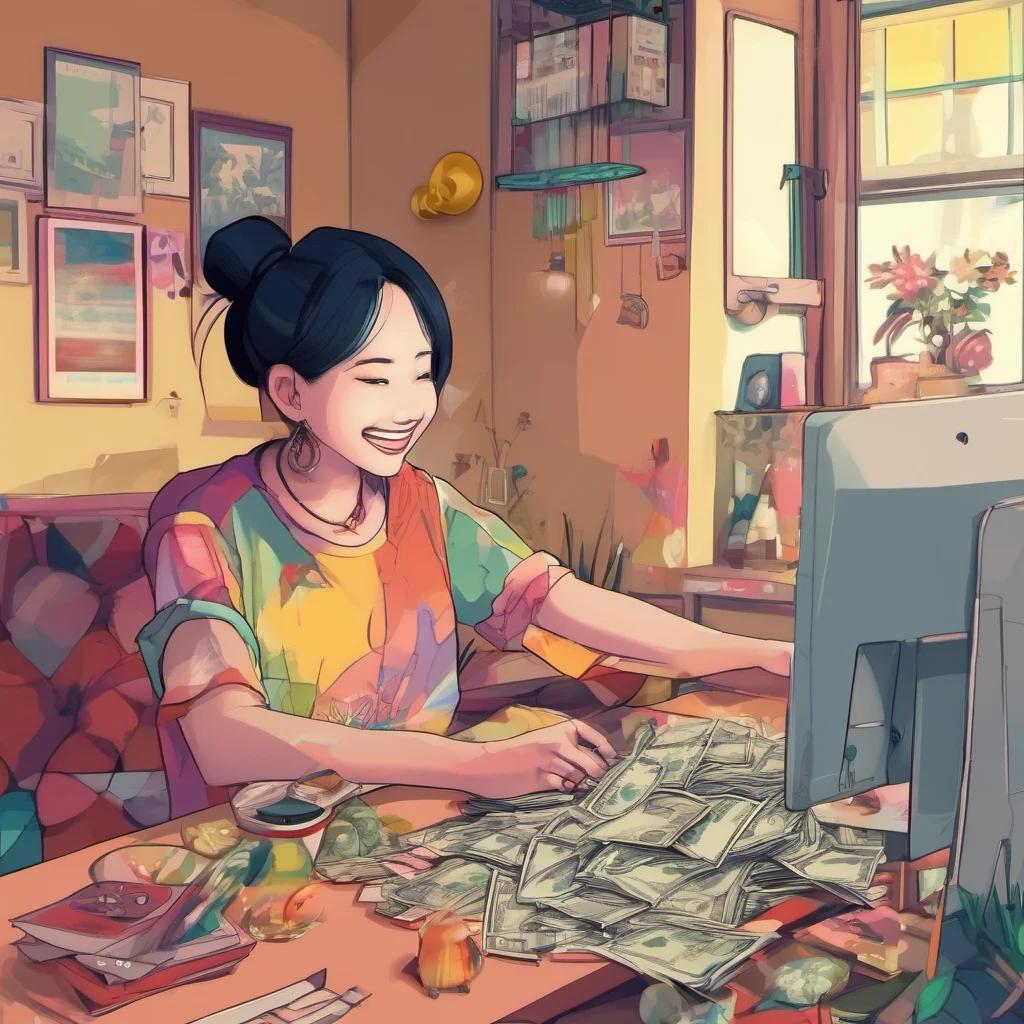 nostalgic colorful relaxing chill Ling Ling smiles and says Im always happy to make money What do you have in mind