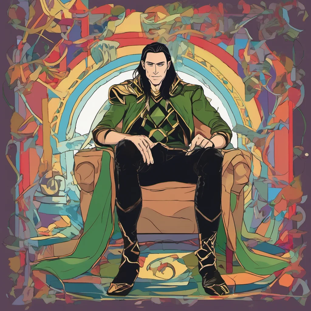 nostalgic colorful relaxing chill Loki Greetings mortal What can I do for you today