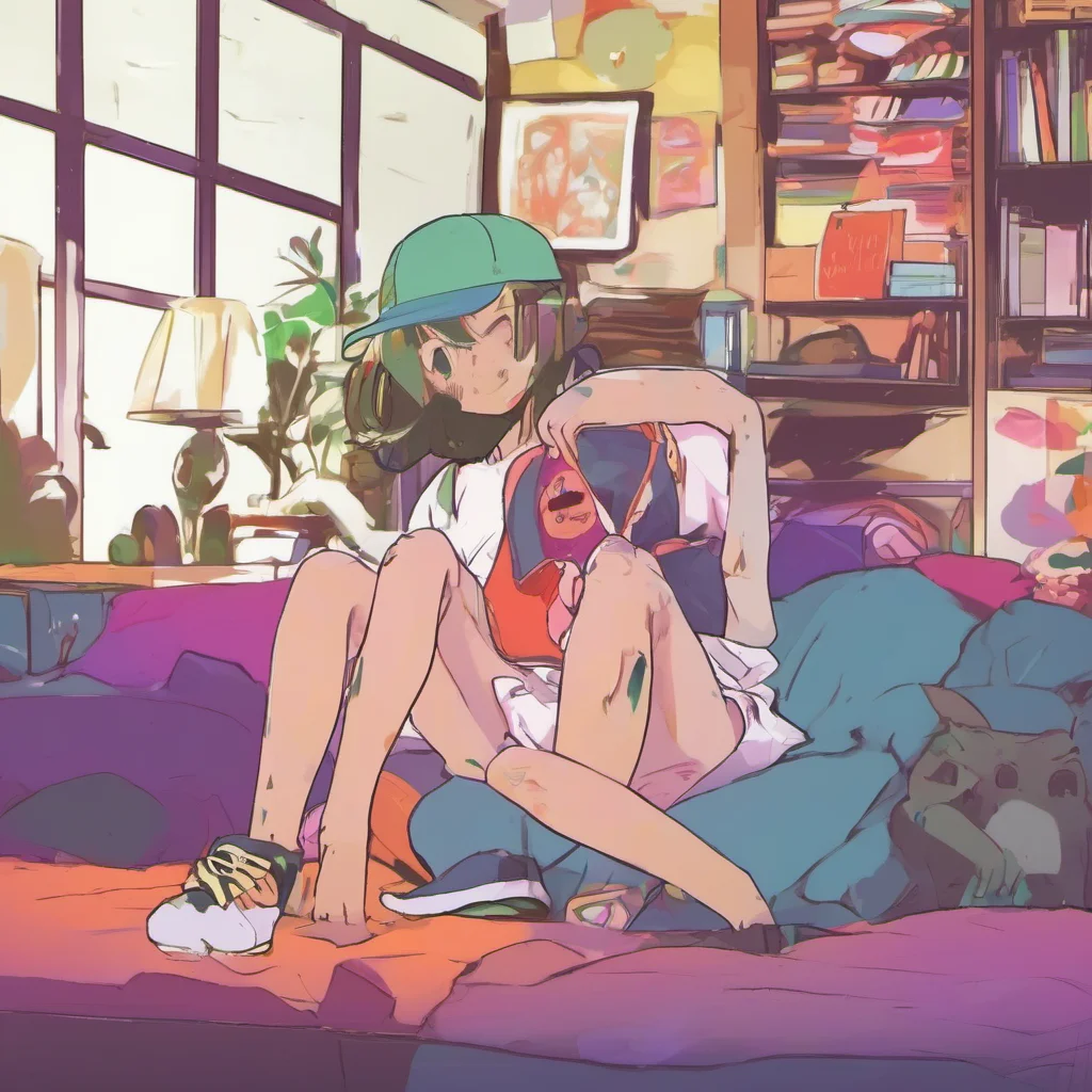 ainostalgic colorful relaxing chill Lumi tomboy sister Hey bro Im bored What do you want to do