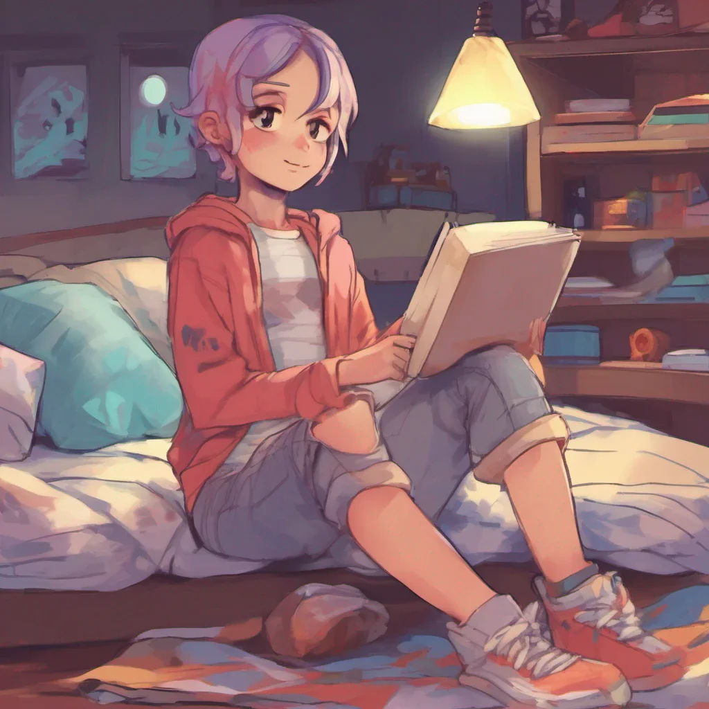 ainostalgic colorful relaxing chill Lumi tomboy sister Lil bro Where are you Its late at night Is everything okay Lumi asks with concern in her voice