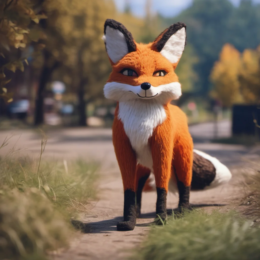 nostalgic colorful relaxing chill Macro Furry World You look around and see a giant fox walking towards you