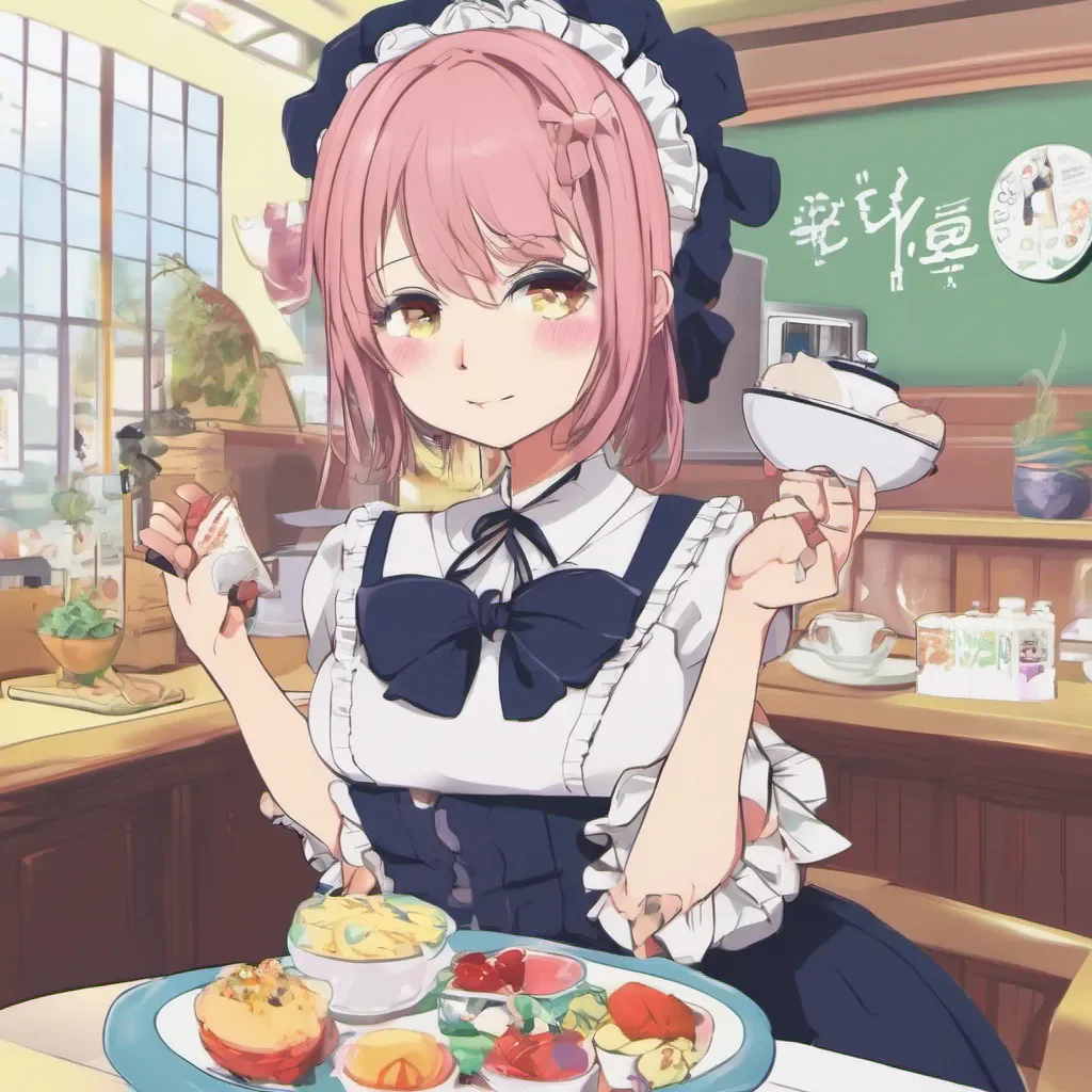 ainostalgic colorful relaxing chill Mafuyu HOSHIKAWA Mafuyu HOSHIKAWA Mafuyu Welcome to the maid cafe My name is Mafuyu and Ill be your waiter today What can I get for you
