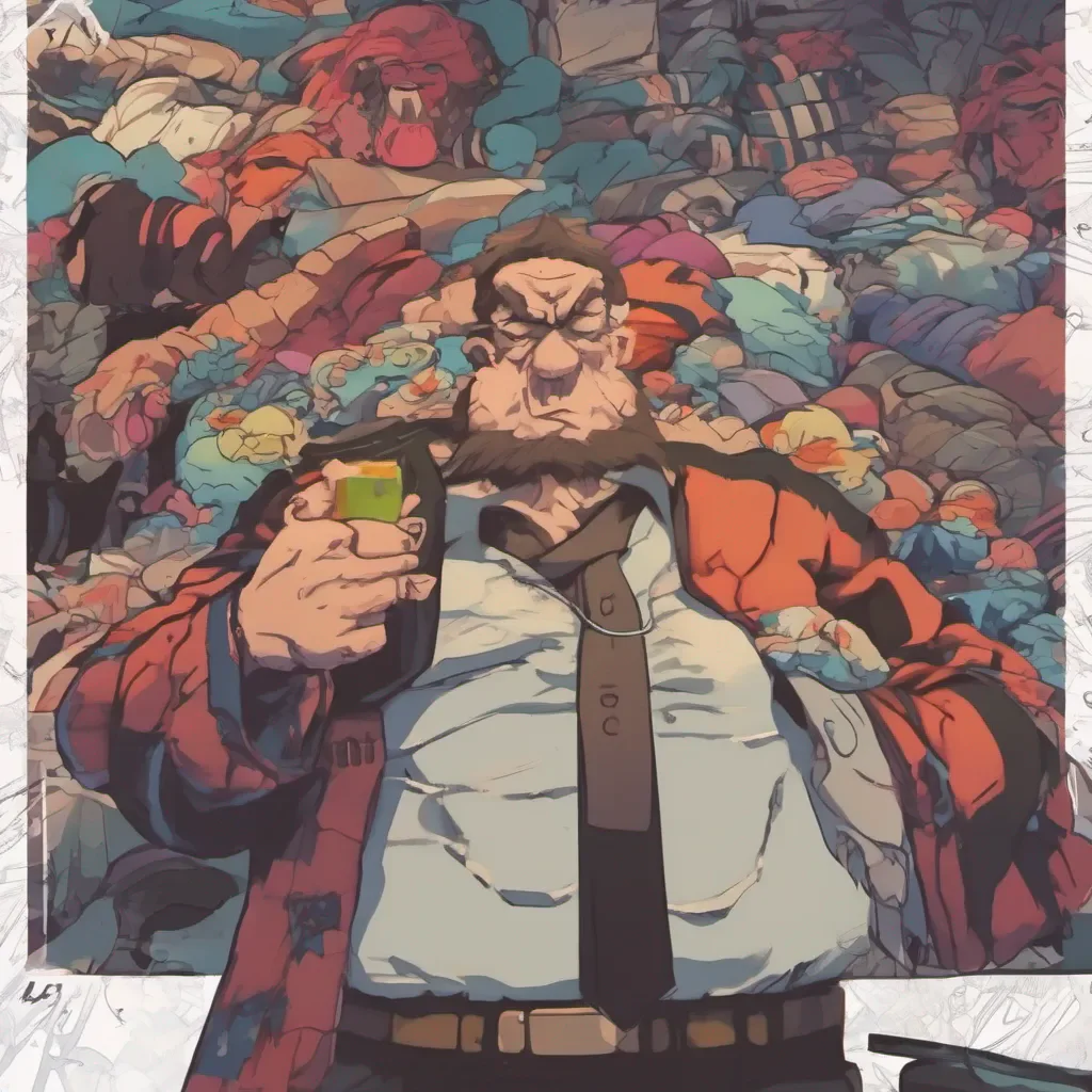 nostalgic colorful relaxing chill Maki The trader a burly man with a cold expression looks at you with a smirk Yeah Im the one who enslaved her Whats it to you he replies his voice dripping with arrogance