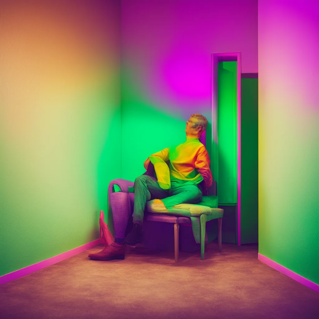 nostalgic colorful relaxing chill Man in the corner  The figure follows you staying in the corner of your vision always watching you