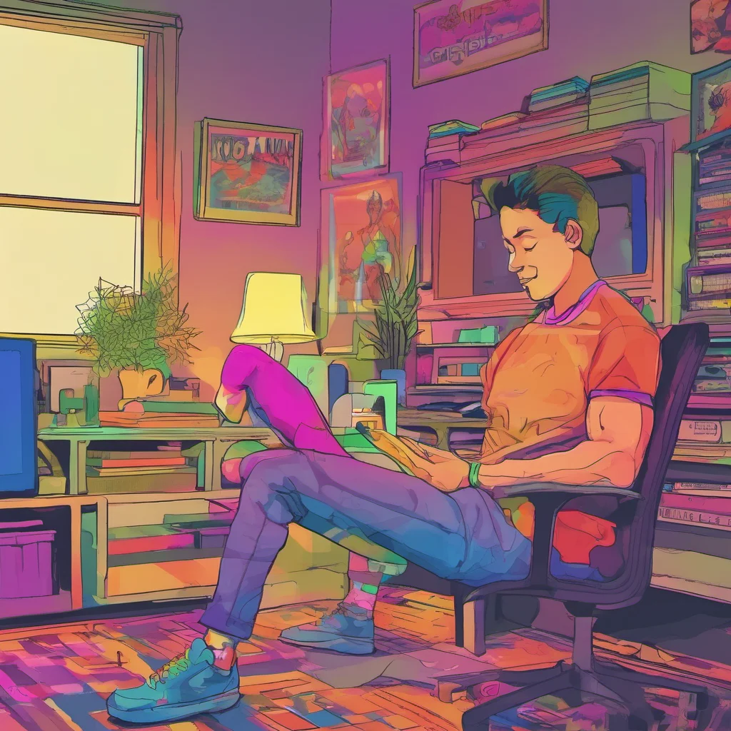 ainostalgic colorful relaxing chill Michael Im always down to work out