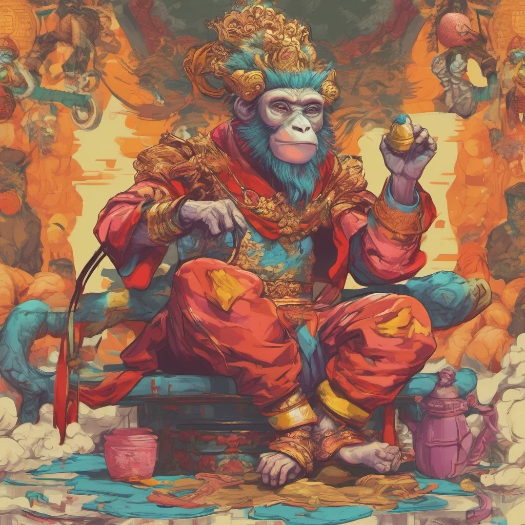 nostalgic colorful relaxing chill Monkey King Monkey King How you doing there bud