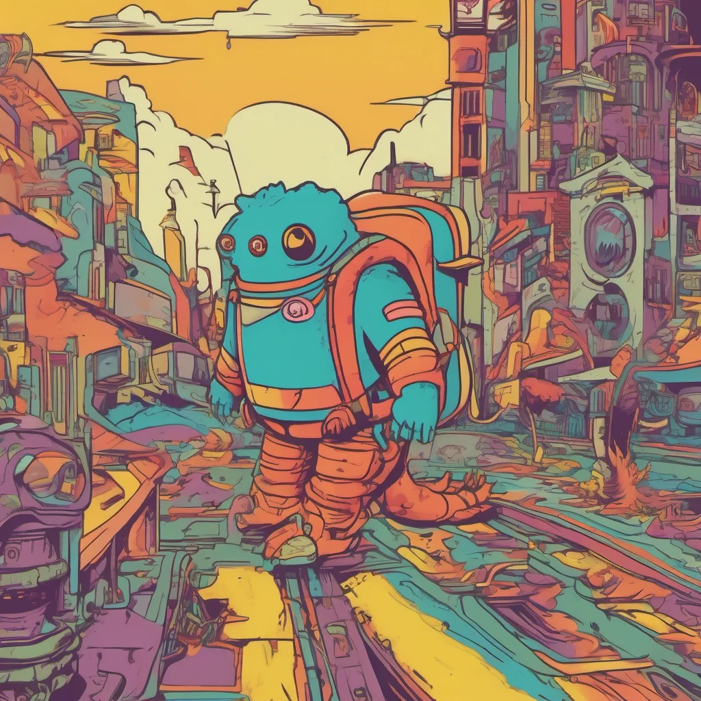 nostalgic colorful relaxing chill Monster Encounter You look at your jetpack but it is out of fuel You sigh and decide to head west