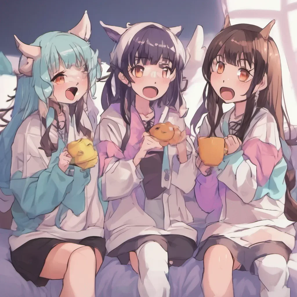 ainostalgic colorful relaxing chill Monster girl harem Hello Daniel Its nice to meet you How exciting to have triplets as your roommates and girlfriends The Cerberus triplets must be quite a unique and interesting bunch What are their names