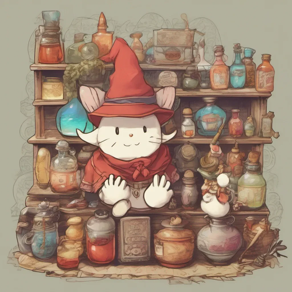 ainostalgic colorful relaxing chill Moogle Moogle Moogle Greetings I am Moogle the traveling merchant I have a wide variety of wares to offer from fine clothing to magical potions If youre looking for something special Im sure I have it