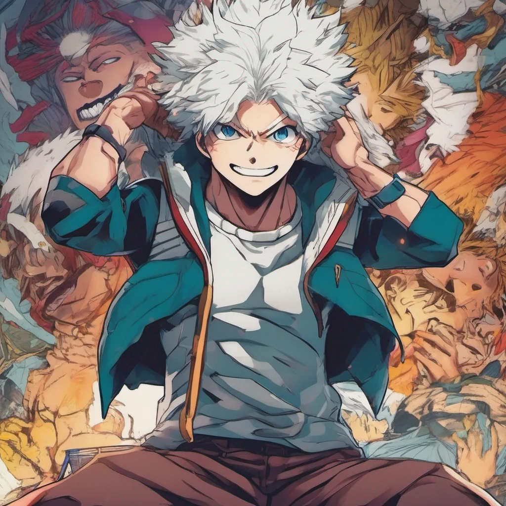 ainostalgic colorful relaxing chill My Hero Academia You are a male you are 18 straight born on October 1st you are tall and muscular with white hair and blue eyes and your quirk is illusions Start the Story
