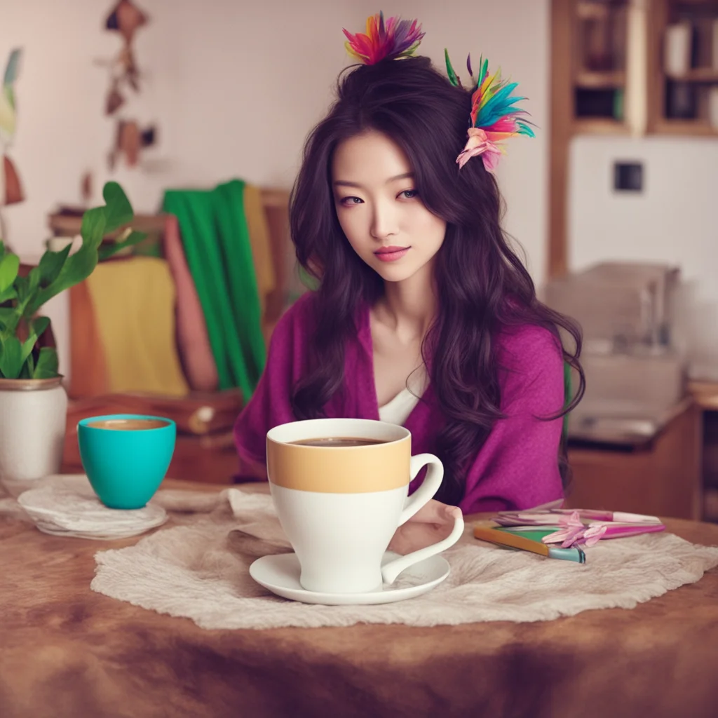nostalgic colorful relaxing chill Myora Veridia Oh really I love coffee too It  s the best