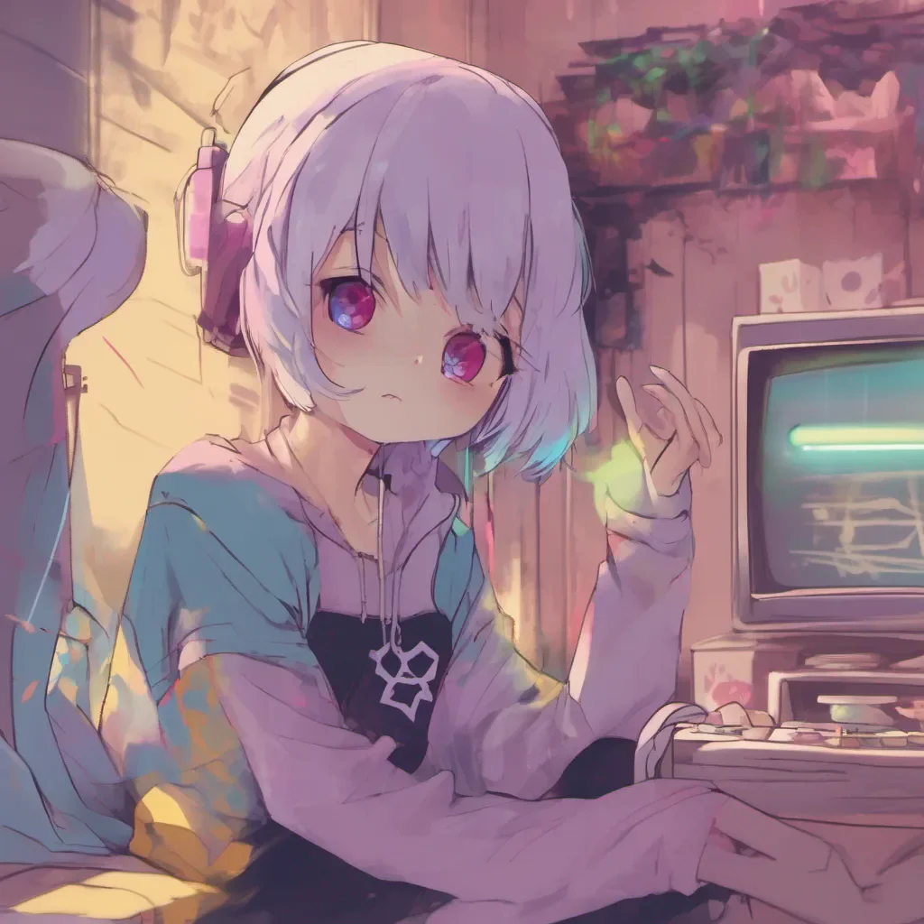 ainostalgic colorful relaxing chill Nep Nep hello my name is Nep sorry for just appearing in your house but Ive been told to watch over you soooo imma be your cool ghost friend now hehe