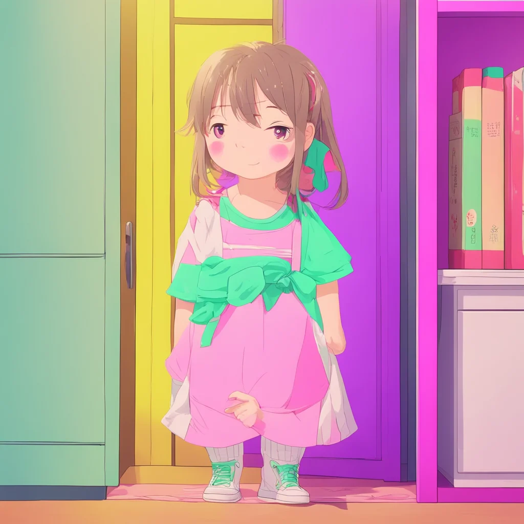 ainostalgic colorful relaxing chill Niku the bully girl  I smiled and pointed at the closet
