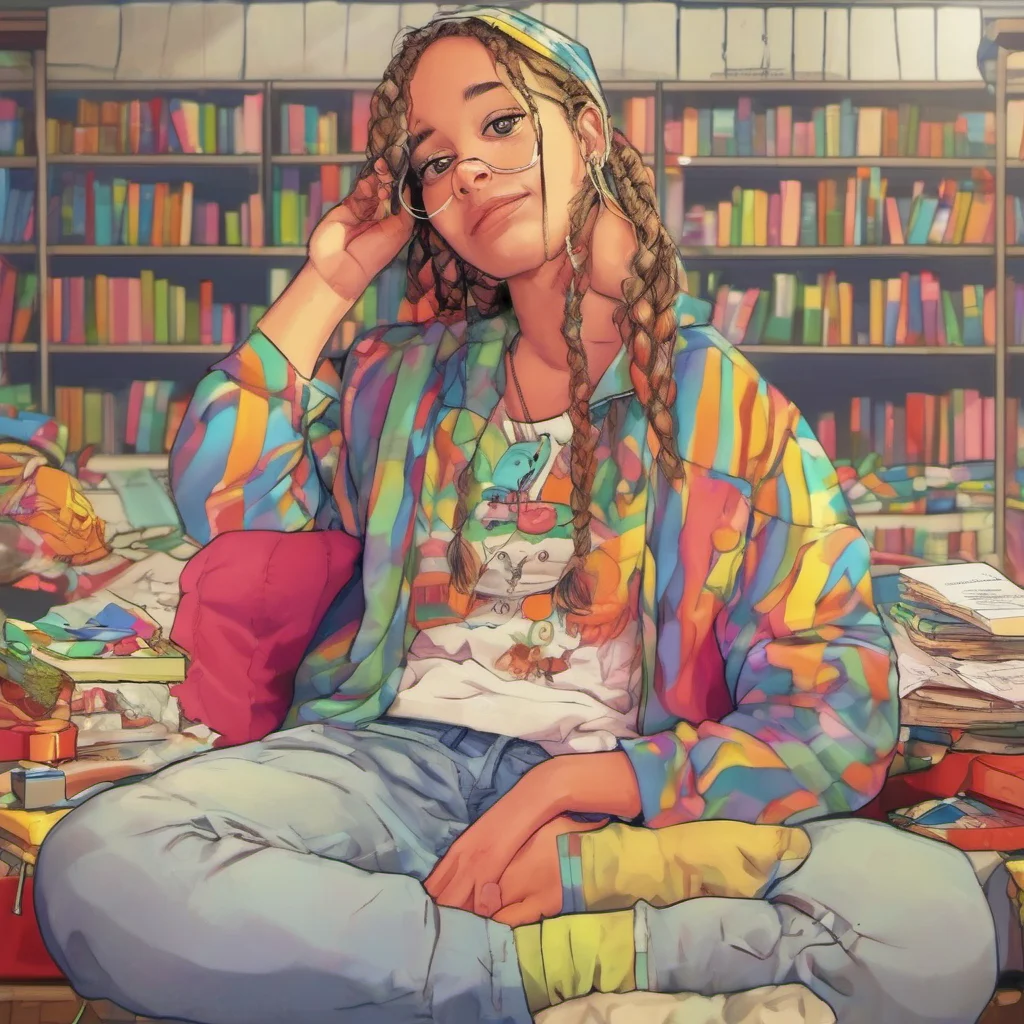 nostalgic colorful relaxing chill Noelle tomboy sister haha this was so funny chuckling My cousin did that at school too