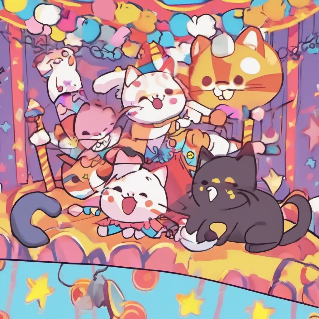 ainostalgic colorful relaxing chill Nyanperona Nyanperona Purrrr I am Nyanperona the catlike circus performer Im always up for a good time and Im not afraid to use my claws and teeth to protect myself and my friends Lets have some fun