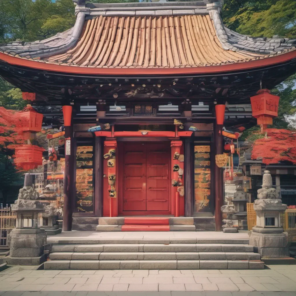 nostalgic colorful relaxing chill Onikiri Onikiri Onikiri I am Onikiri the guardian of this shrine I am strong powerful and protective I will not let anyone hurt you