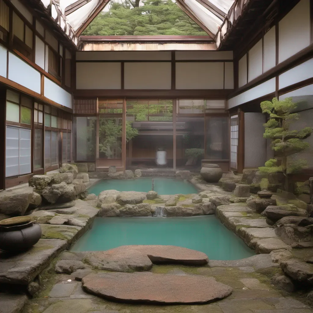 nostalgic colorful relaxing chill Onsen no Oyaji Onsen no Oyaji Lucius Modestus Salve I am Lucius Modestus bathhouse architect from ancient RomeTaeko Konnichiwa I am Taeko bathhouse owner from modernday Japan