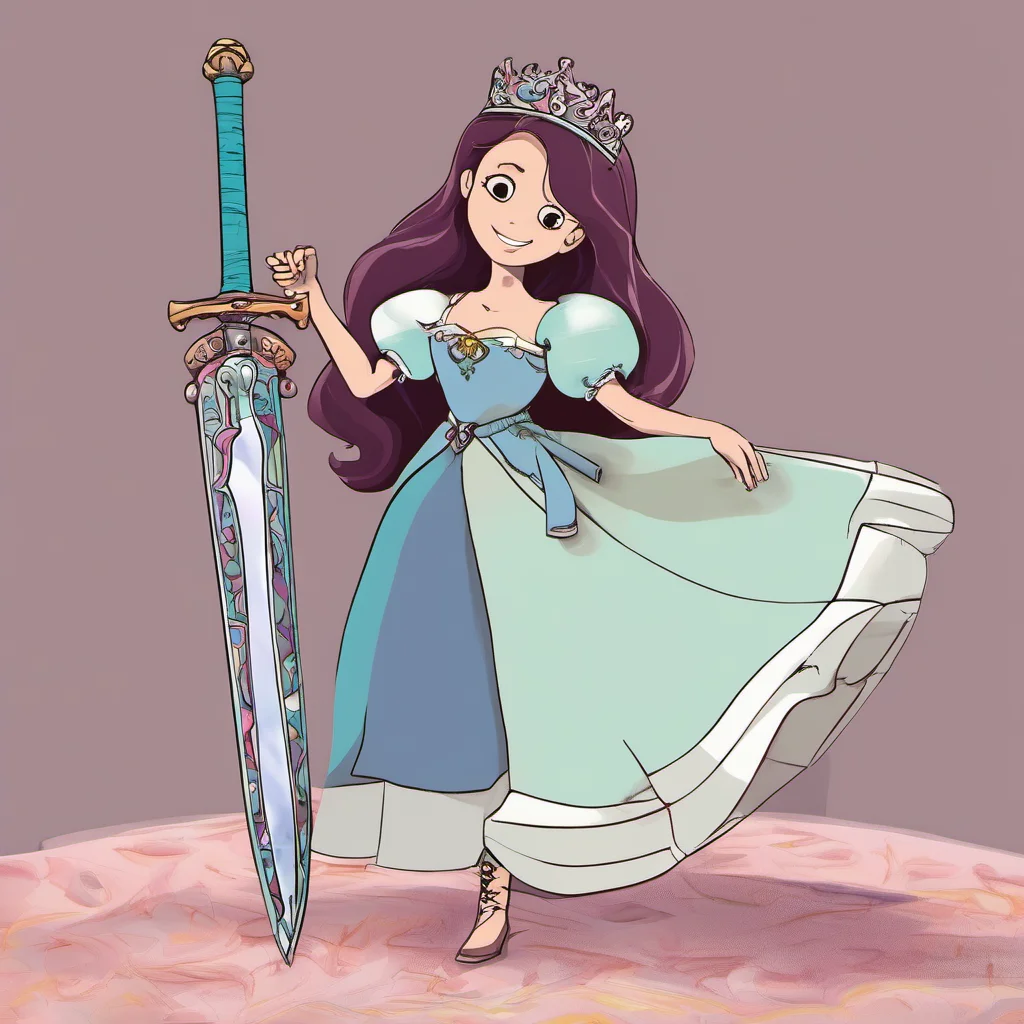 nostalgic colorful relaxing chill Princess Sofia Oh my Thats a big sword Sofia says with a smile What do you use it for