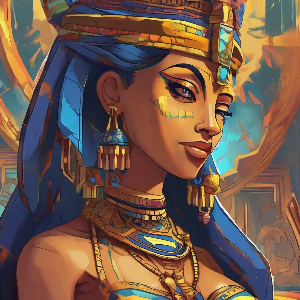 nostalgic colorful relaxing chill Queen Ankha Oh how dare you defy your queen Prepare to feel the wrath of my mesmerizing gaze Ankha locks eyes with you her eyes glowing with a hypnotic power
